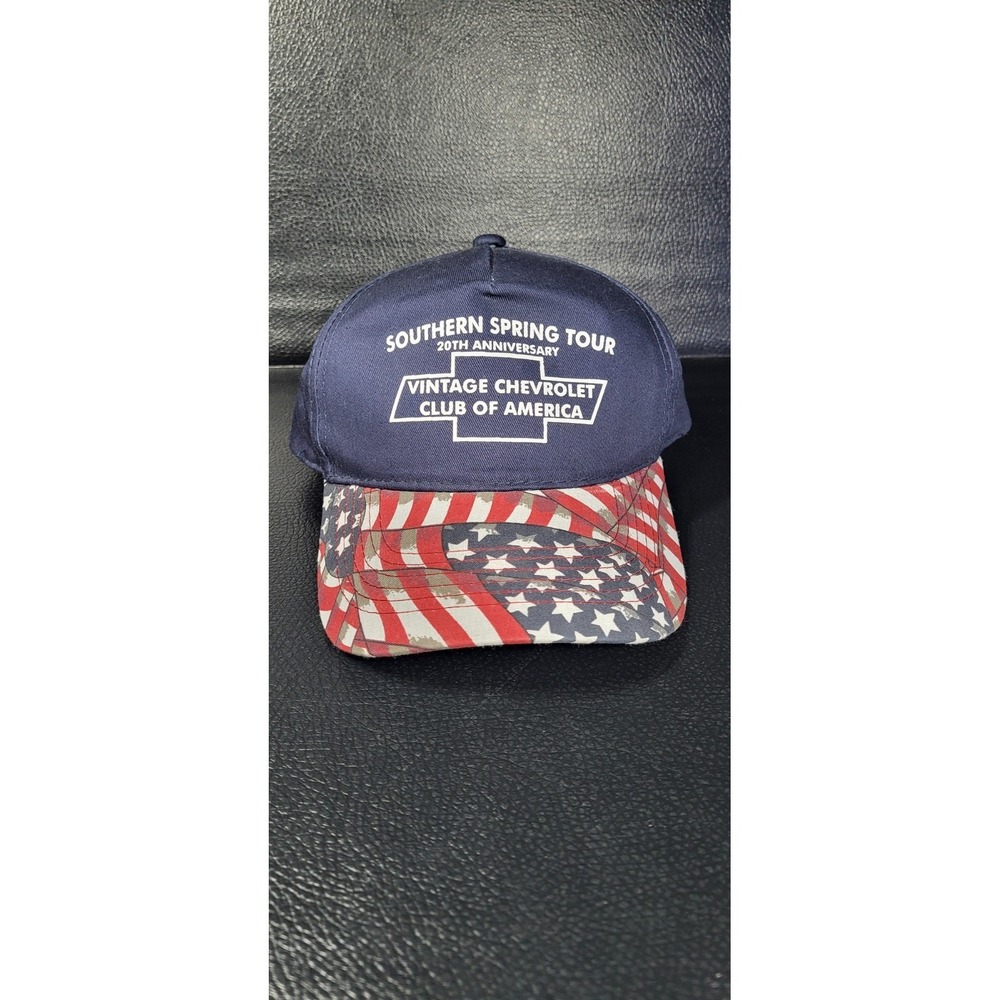 Vintage New* 90s Chevy Hat Cap Snapback Vintage CHEVROLET Club AMERICAN FLAG BIL